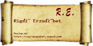 Rigó Erzsébet névjegykártya