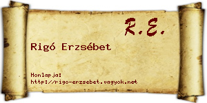 Rigó Erzsébet névjegykártya