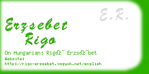 erzsebet rigo business card